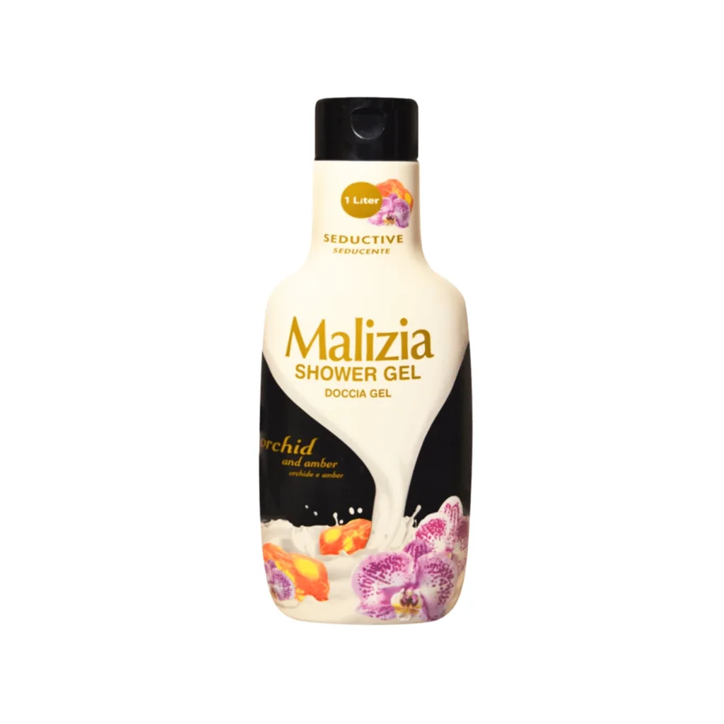 شامپو بدن مالیزیا رایحه گل ارکیده و کهربا 1000ml