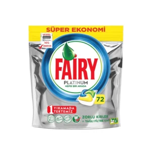 قرص ماشین ظرفشویی فیری FAIRY پلاتینیوم 72 عددی