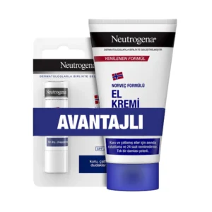 کرم مرطوب کننده نیتروژینا 75 میل همراه بالم لب Neutrogena EL KREMi & Dudak Bakim Kremi